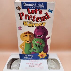 Barney & Friends VHS 1993 Let's Pretend with Barney Vintage